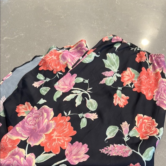 Free People Pink and Orange Asymmetrical Midi Skirt - Picture 6 of 7